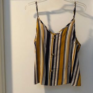 NWOT Striped cropped tank